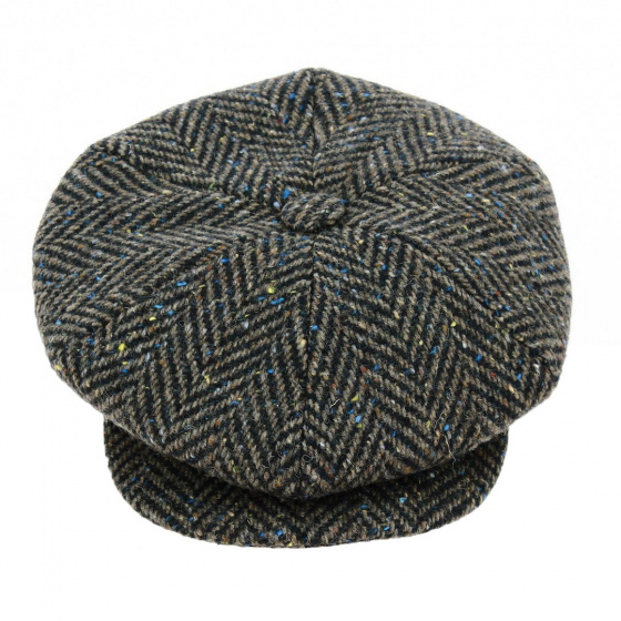 Brown Wool Herringbone Relaxed Irish Cap - City Sport