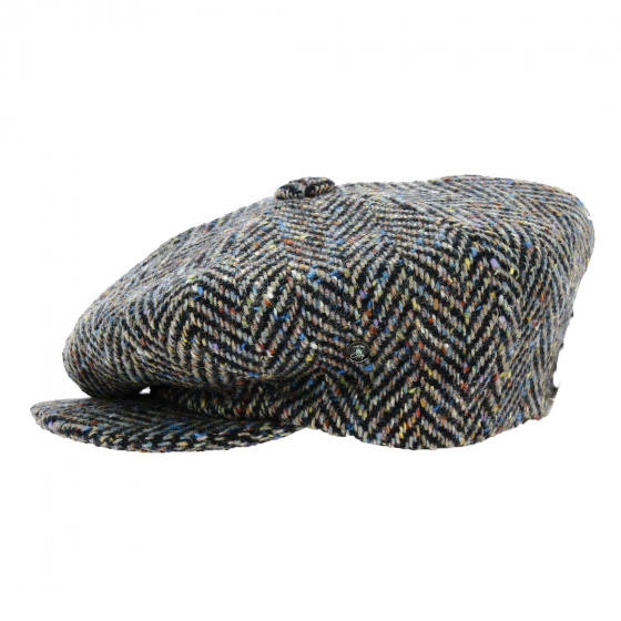 Gray Wool Herringbone Relaxed Irish Cap - City Sport