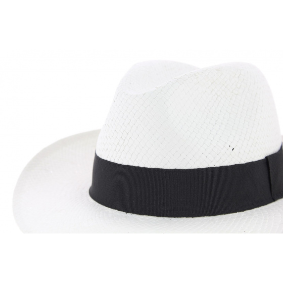 Chapeau Panama Moden Ruban Marine - Traclet