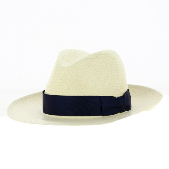 Navy Ribbon Panama Hat - Traclet