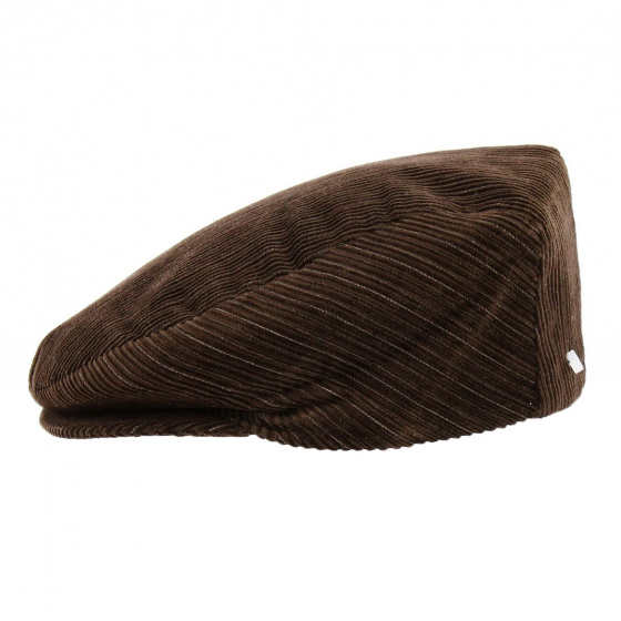Casquette Plate Velours Marron - Traclet