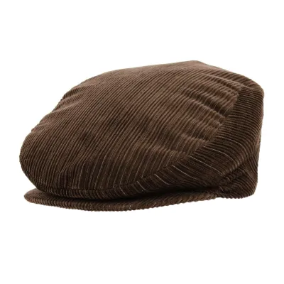 Brown Velvet Flat Cap - Traclet Reference: 18548 | Chapellerie Traclet