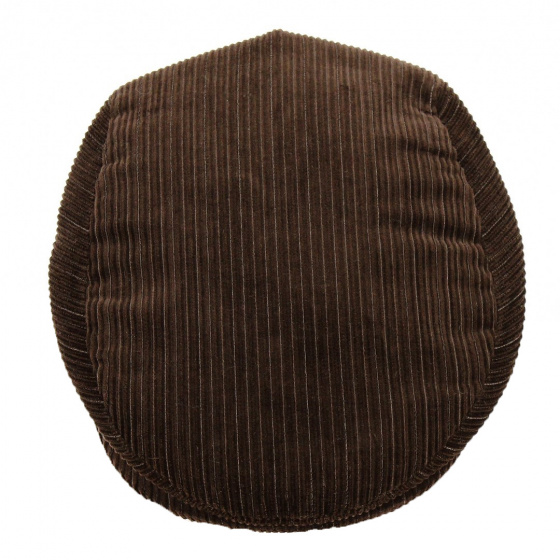 Casquette Plate Velours Marron - Traclet