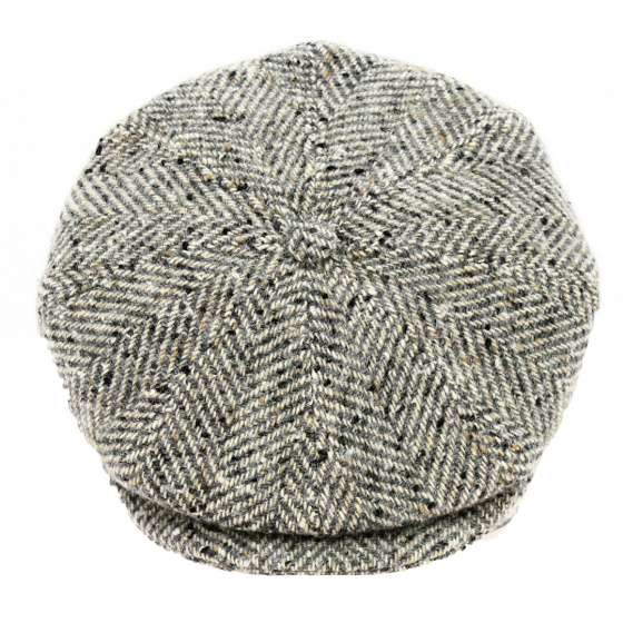 Casquette 8 Côtes à Chevrons Gris clair - Traclet
