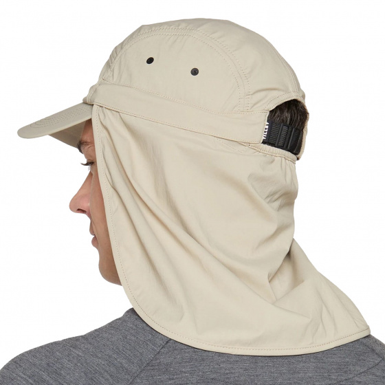Taupe Recycled Nylon Neck Flap Cap UPF50+ - Tilley