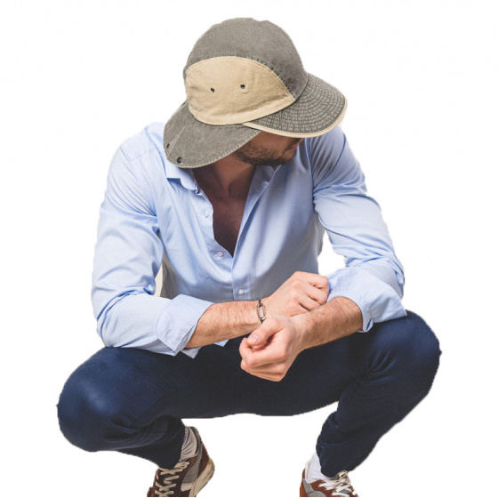 Saharan Cap Dasht-e Kavir UPF 50+ - Crambes Saharan Cap Dasht-e Kavir UPF 50+ - Crambes