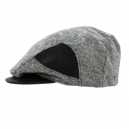 Casquette plate Enfant chevrons Noir - Traclet