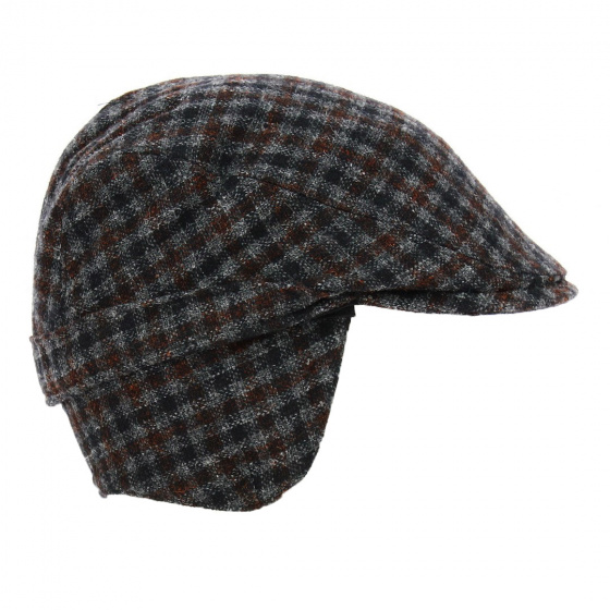 Wool Plaid Ear Flap Cap - Traclet