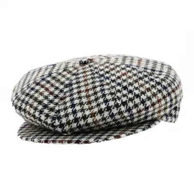 Irish Wool Checkered Cap - Traclet Reference: 18563 | Traclet Hat Shop