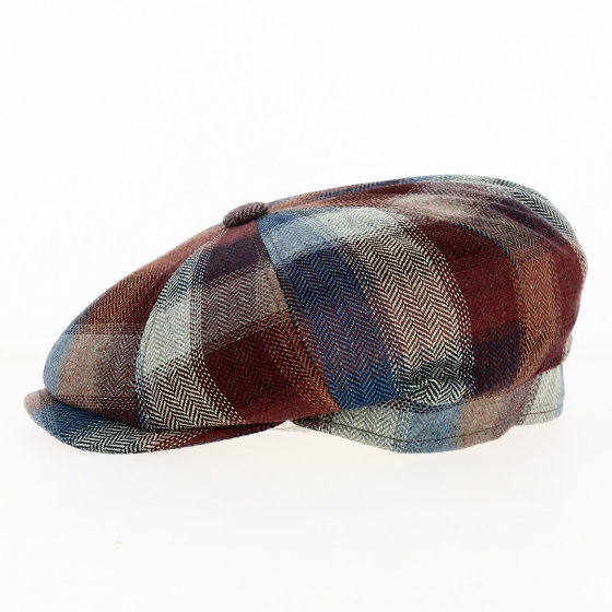 Casquette Gavroche Montréal Carreaux Soie - Traclet Casquette Gavroche Montréal Carreaux Soie - Traclet