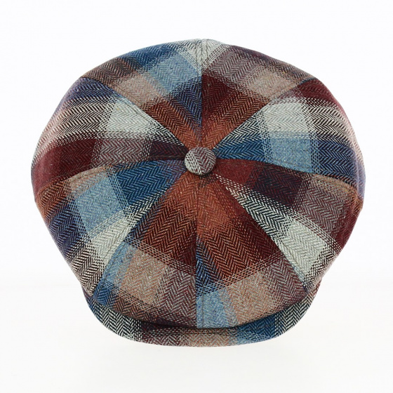 Casquette Gavroche Montréal Carreaux Soie - Traclet Casquette Gavroche Montréal Carreaux Soie - Traclet