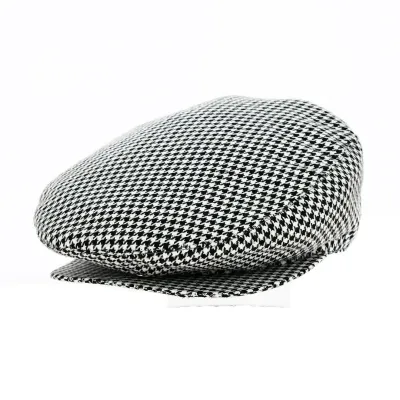 Kids' Grey Houndstooth Flat Cap - Traclet Reference: 18572 | Traclet Hat Shop