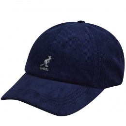 Navy Cotton Cord Strapback Cap - Kangol