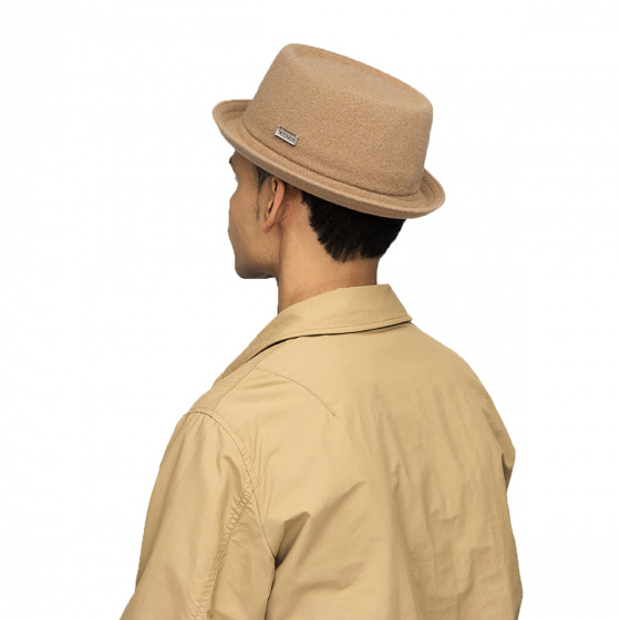 Chapeau Porkpie Wool Mowbray Camel- Kangol Chapeau Porkpie Wool Mowbray Camel- Kangol