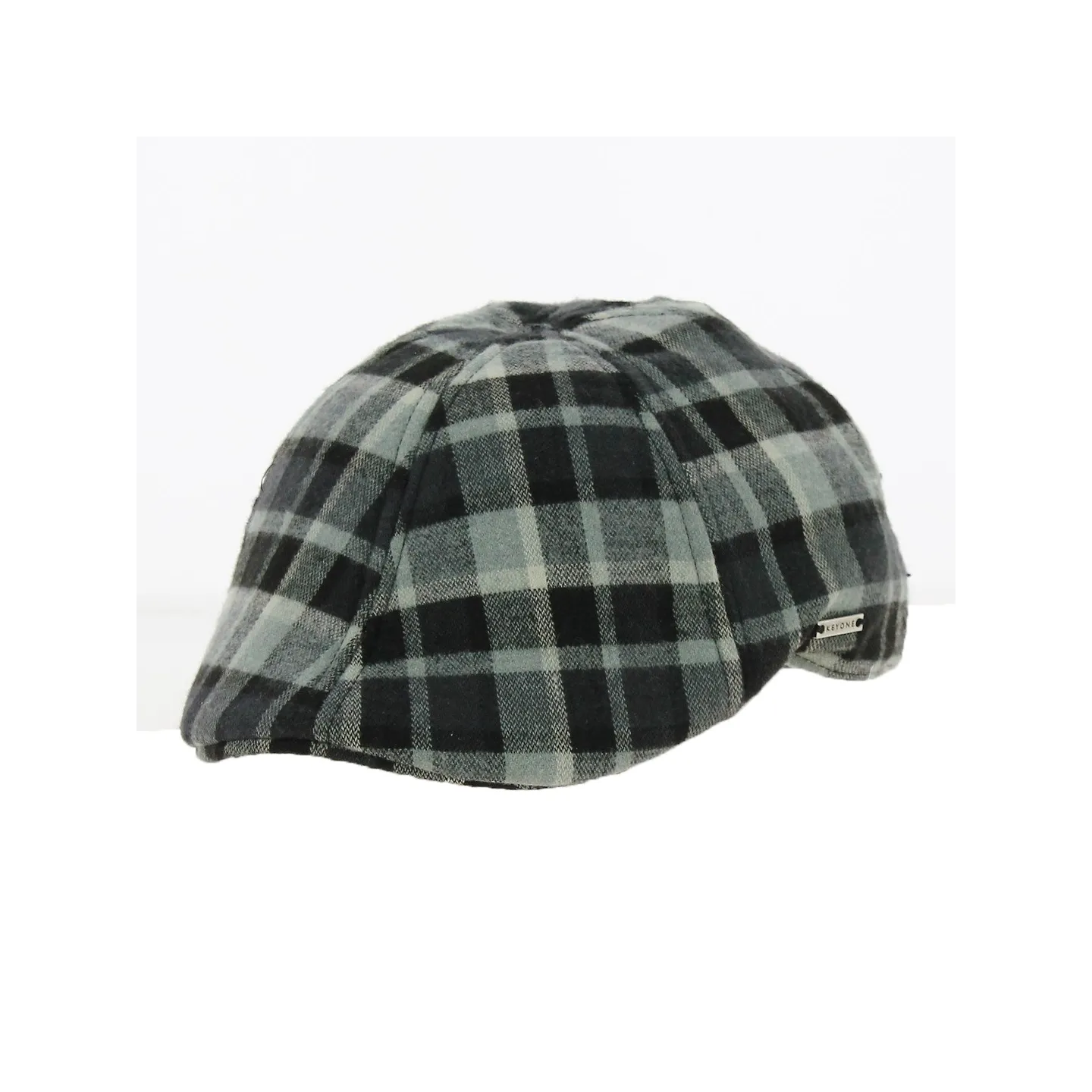 Black Checkered Duck Bill Riley Cap - Keyone Reference: 1491 | Traclet Hat Shop