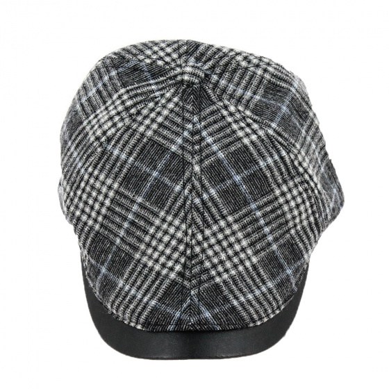 Casquette Quincy bec de canard à carreaux Noire - Keyone
