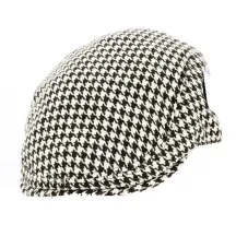 Casquette Plate Pied de Poule Marron - Traclet Reference : 18606 | Chapellerie Traclet
