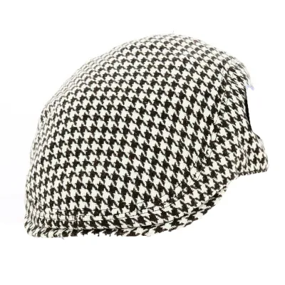 Casquette Plate Pied de Poule Marron - Traclet Reference : 18606 | Chapellerie Traclet