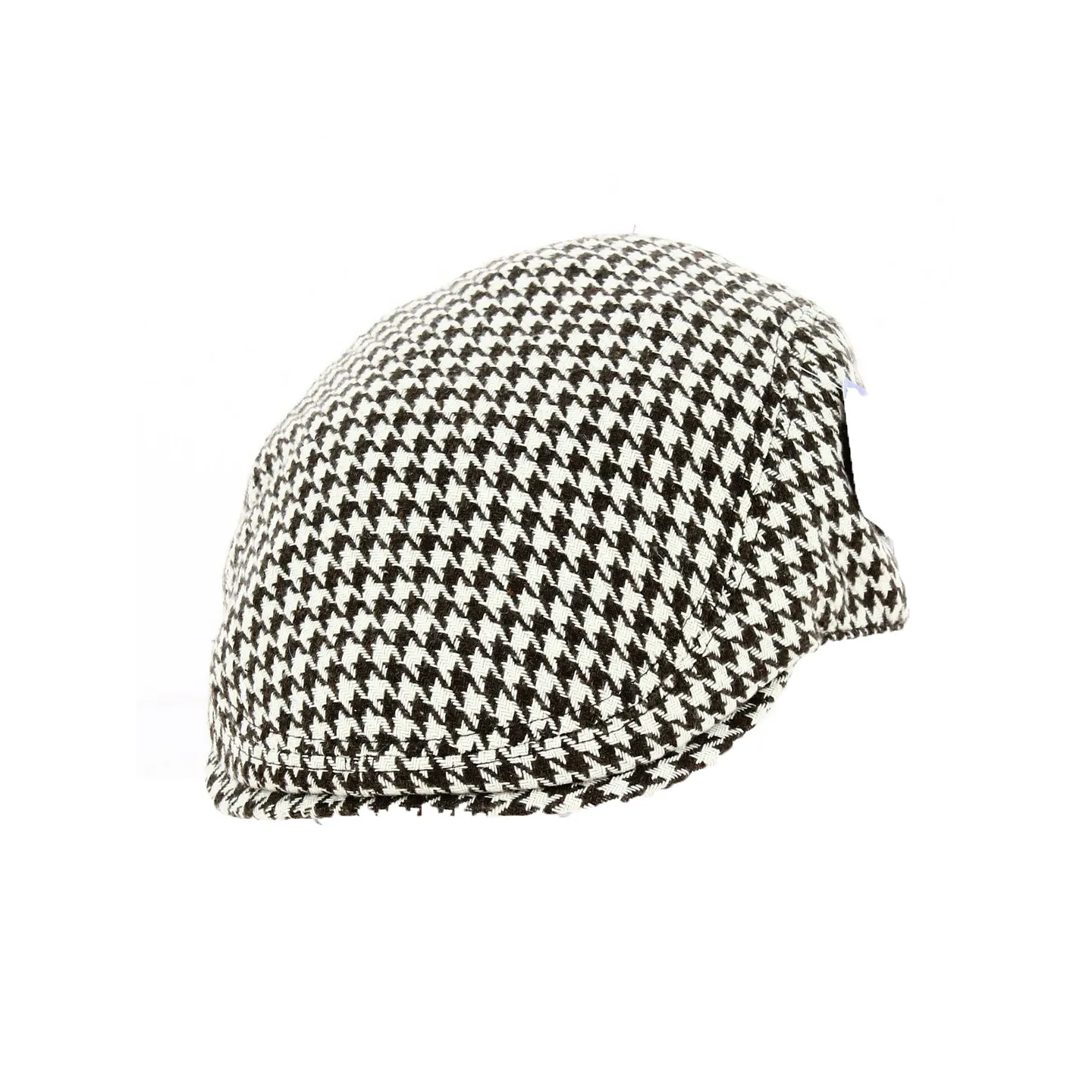 Brown Houndstooth Flat Cap - Traclet Reference: 18606 | Traclet Hat Shop