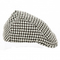 Brown Houndstooth Flat Cap - Traclet