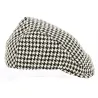 Brown Houndstooth Flat Cap - Traclet Reference: 18606 | Traclet Hat Shop