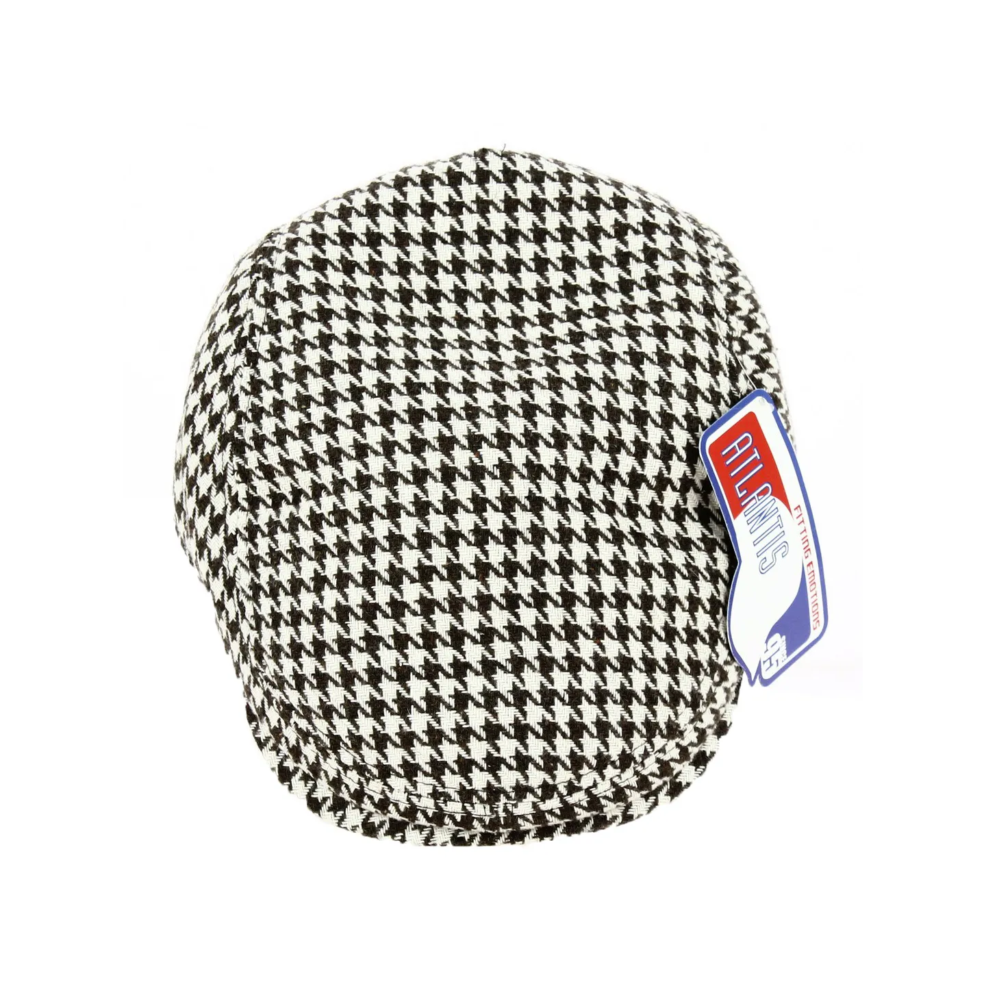 Brown Houndstooth Flat Cap - Traclet Reference: 18606 | Traclet Hat Shop