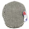 Brown Houndstooth Flat Cap - Traclet Reference: 18606 | Traclet Hat Shop