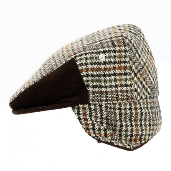 Houndstooth Ear Flap Cap - Traclet