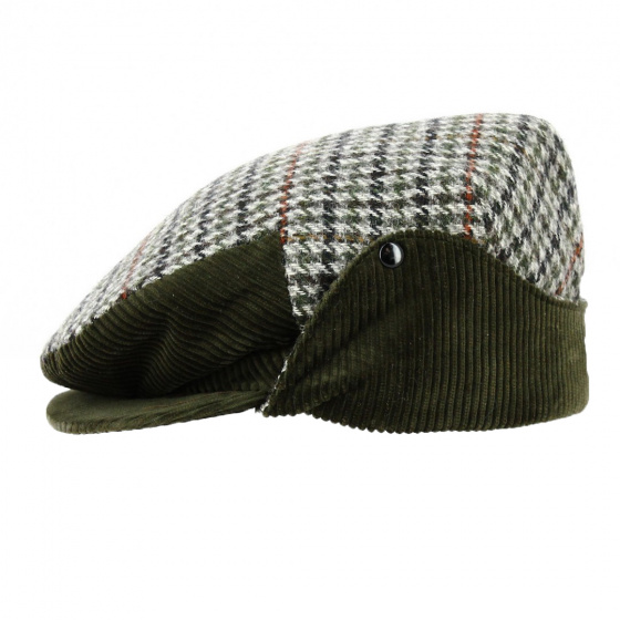Houndstooth Ear Flap Cap - Traclet