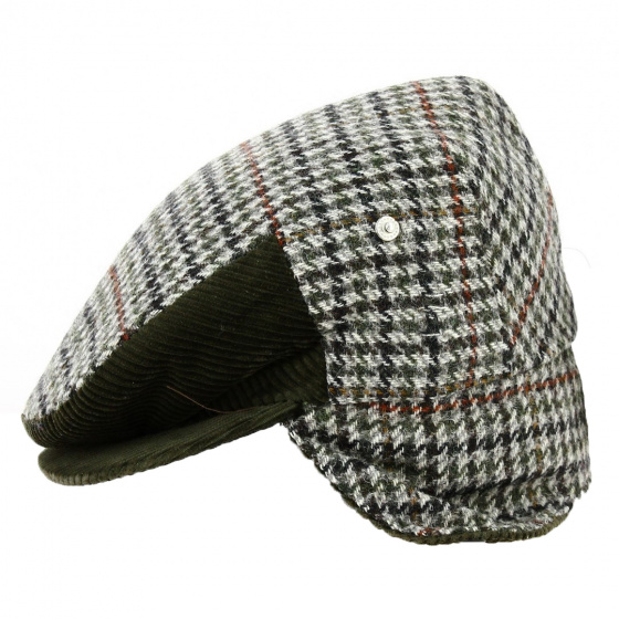 Houndstooth Ear Flap Cap - Traclet
