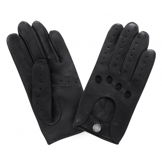 Black Lambskin Leather Driving Gloves - Glove Story Black Lambskin Leather Driving Gloves - Glove Story