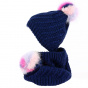 Neck warmer with twisted alpaca pompom - Traclet