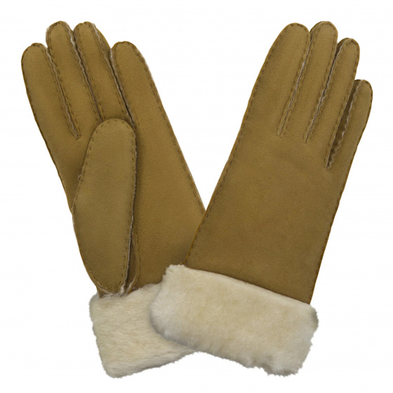 Camel Sheepskin Turned Leather Glove - Glove Story