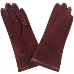 Galia Women's Gloves Leather Lined Silk Lia De Vin - Glove Story