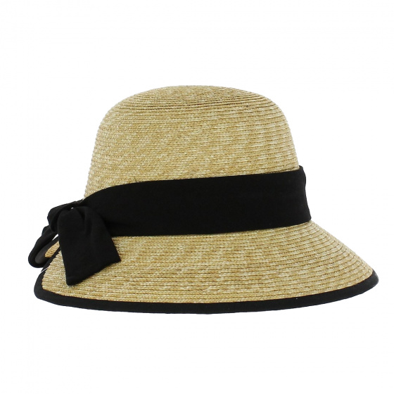 Chapeau cloche Tina paille Nœud - Traclet