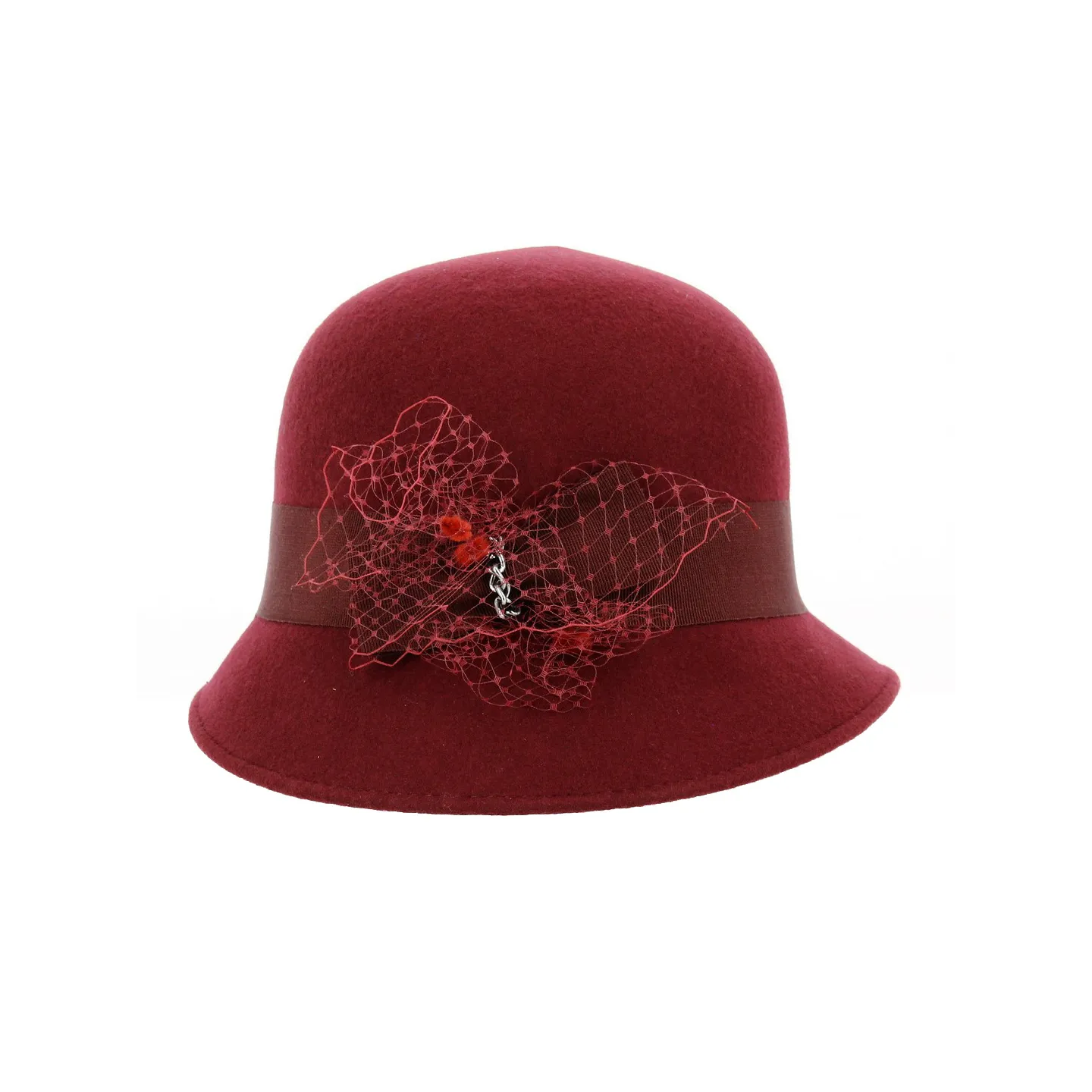 Maithe Wool Felt Cloche Hat Chocolate - Traclet Reference: 18662 | Traclet Millinery