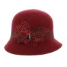 Maithe Wool Felt Cloche Hat Chocolate - Traclet Reference: 18662 | Traclet Millinery