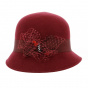 Maithe Wool Felt Cloche Hat Royal Blue - Traclet