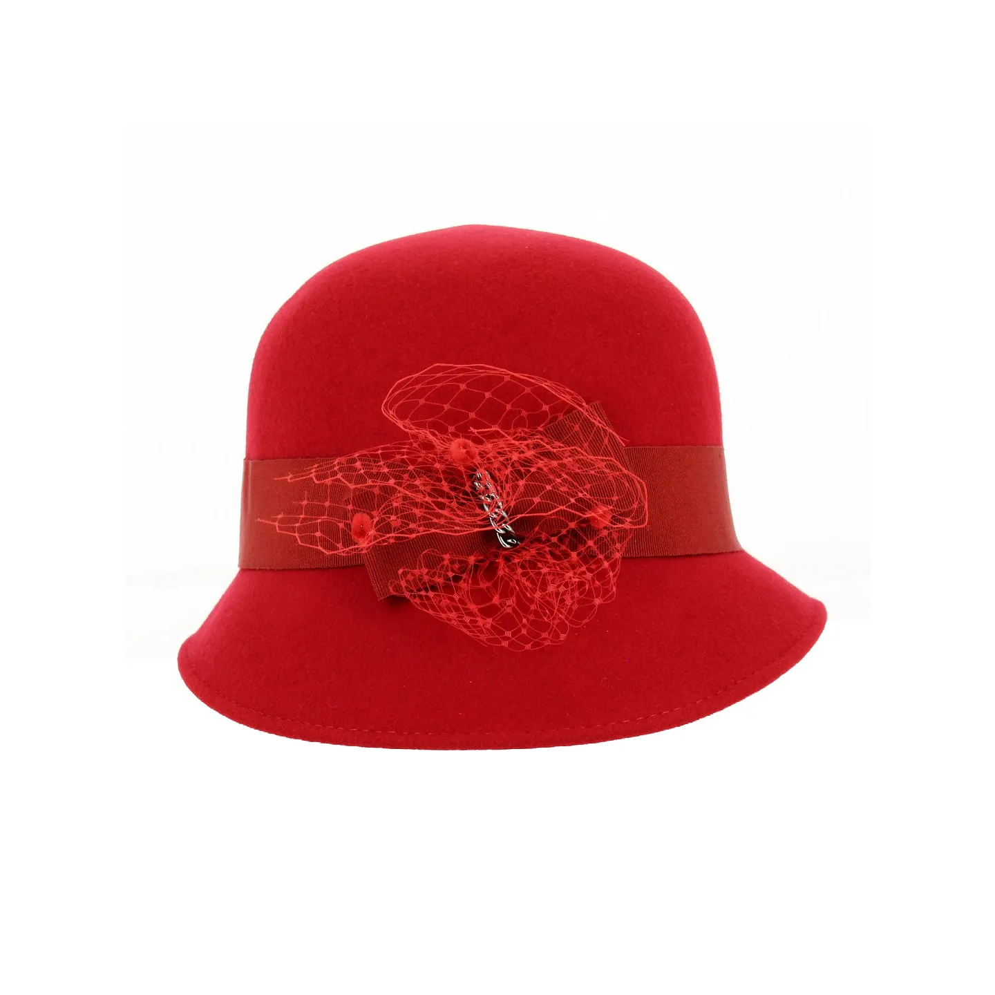 Chapeau Cloche Maithe Feutre Laine Bleu royal - Traclet Reference : 18664 | Chapellerie Traclet