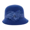 Chapeau Cloche Maithe Feutre Laine Bleu royal - Traclet