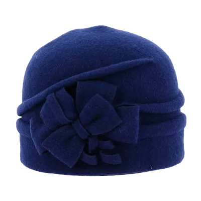 Akuna Navy Blue Wool Women's Toque - Traclet Reference: 18669| Traclet Hat Shop