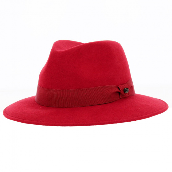 Made in France Traveller Max wool felt hat Red - Traclet