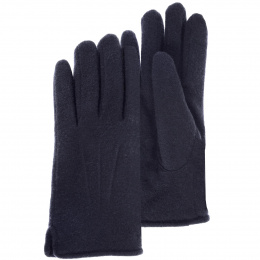 Men's Navy Wool Touch Screen Gloves - Isotoner