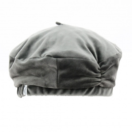 Grey velvet Editte beret - Traclet