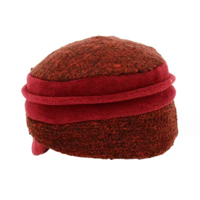 Toque Ewen Rouge & Rouille - Traclet Reference : 18697 | Chapellerie Traclet