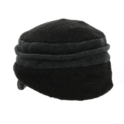 Toque Ewen Noir & anthracite - Traclet Reference : 18696 | Chapellerie Traclet