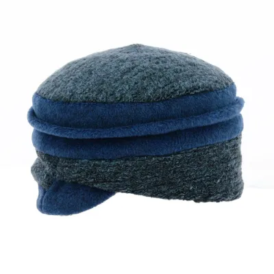 Toque Ewen Indigo & Bleu pétrole - Traclet Reference : 18698 | Chapellerie Traclet
