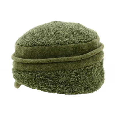 Toque Ewen Vert & Kaki - Traclet Reference : 18699 | Chapellerie Traclet