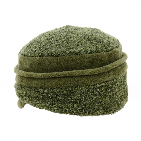 Green & Khaki Ewen Beanie - Traclet