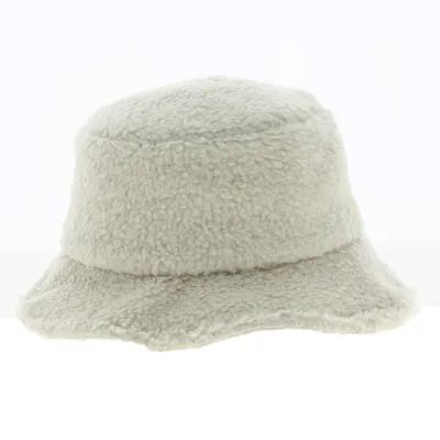 Cream Faux Sheepskin Bucket Hat - Traclet Reference: 18711 | Traclet Hat Shop